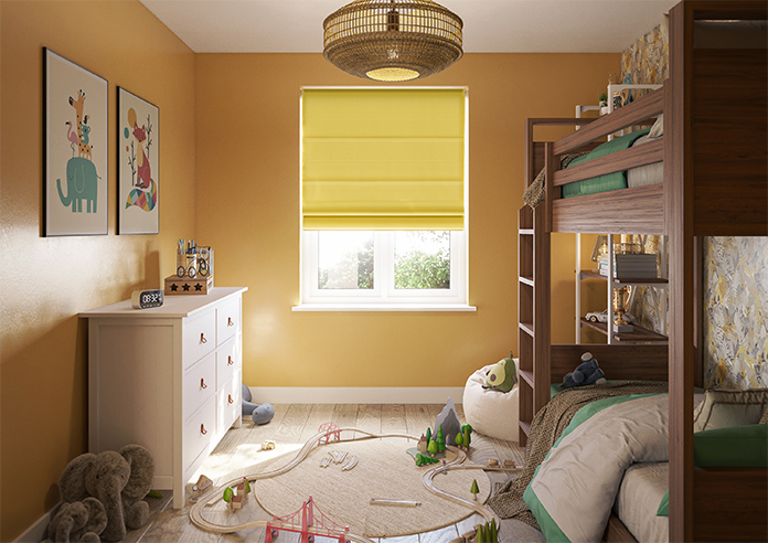 Vienna, Mustard - Motorised Roman Blind - Image 8